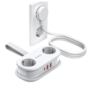 Orico AP3 5-i-1 20W stikdåse - 2x vekselstrøm, 2x USB-A, USB-C PD
