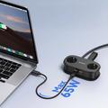 Orico AP3 6-i-1 stikdåse 65W - 2x vekselstrøm, 2x USB-A, 2x USB-C PD - sort