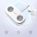Orico AP3 6-i-1 stikdåse 65W - 2x vekselstrøm, 2x USB-A, 2x USB-C PD - hvid