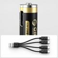 Orico Ener-G EG7C genopladelige AAA-batterier med USB-C-opladerkabel
