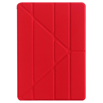 iPad 10.2 2019/2020/2021 Origami Stand Folio Cover - Rød