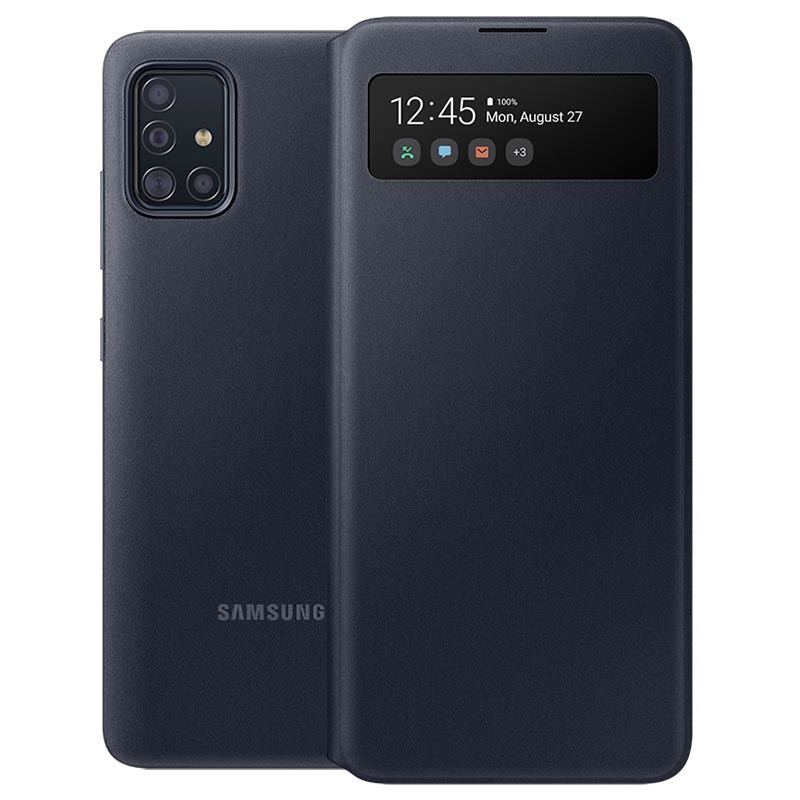 Ved daggry Trunk bibliotek Spytte ud Samsung Galaxy A51 S View Wallet Cover EF-EA515PBEGEU