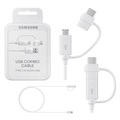 Samsung Combo Kabel EP-DG930DWEGWW - USB-C & MicroUSB - 1.5m - Hvid