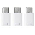 Samsung EE-GN930KW MicroUSB / USB Type-C Adapter - Hvid - 3 Pack