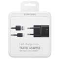 Samsung EP-TA20EB USB-C hurtig rejseoplader med adapter - Sort