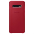 Samsung Galaxy S10+ Læder Cover EF-VG975LREGWW - Rød