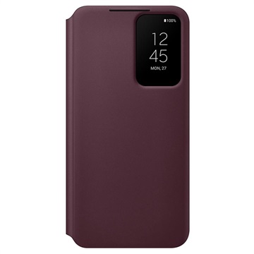 Samsung Galaxy S22+ 5G Smart Clear View Cover EF-ZS906CEEGEE (Open Box - Bulk Tilfredsstillelse) - Bourgogne