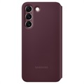 Samsung Galaxy S22+ 5G Smart Clear View Cover EF-ZS906CEEGEE (Open Box - Bulk Tilfredsstillelse) - Bourgogne