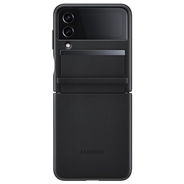 Samsung Galaxy Z Flip4 Flap Læder Cover EF-VF721LBEGWW (Open Box - Fantastisk stand) - Sort