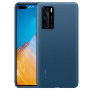 Huawei P40 Silikone Cover 51993721 (Open Box - Fantastisk stand) - Blæk blåt