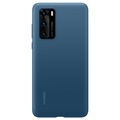 Huawei P40 Silikone Cover 51993721 (Open Box - Fantastisk stand) - Blæk blåt