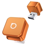Ottocast CP88-T Mini Cube trådløs CarPlay- og Android Auto-adapter - orange