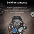 Vandtæt udendørs smartwatch KT76 m. kompas, lommelygte - 1.53"