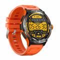 Vandtæt udendørs smartwatch KT76 m. kompas, lommelygte - 1.53" - orange