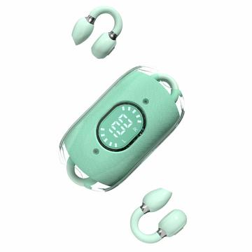 P-Q9 140-sprogs Clip-on Oversættelse trådløse øretelefoner - Cyan