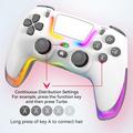 P07 Dazzle Lighting trådløs Bluetooth-controller til PS4/Android/iOS/Switch/PC - Hvid