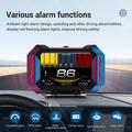 P25 multifunktionel HUD til biler med OBD2 og GPS samt LCD-skærm og hastighedsmåler