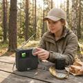 P2D bærbar DAB+-radio med Bluetooth 5.0 - 1.47" - sort