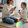 P9 Bærbar Bluetooth-karaokehøjttaler til børn med RGB og 2 trådløse mikrofoner - Beige