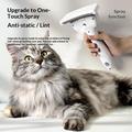 PH-C003 Plejebørste med spray til hunde og katte - hvid