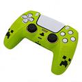 PS5 DualSense-controller-silikoneetui med 2 joystick-hætter - grøn