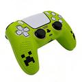 PS5 DualSense-controller-silikoneetui med 2 joystick-hætter - grøn