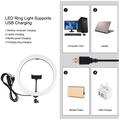 PULUZ 11.8" 30cm USB 3 tilstande Dæmpbar LED Ring Vlogging Video Light Live Broadcast Kits med stativ og telefonklemme