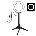 PULUZ 4.7" 12cm ringlys + bordstativ Selfie Stick Mount USB White Light LED Ring Vlogging Photography Video Lights Kits