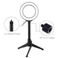 PULUZ 4.7" 12cm ringlys + bordstativ Selfie Stick Mount USB White Light LED Ring Vlogging Photography Video Lights Kits