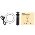 PULUZ PKT3059B 6.2" 16cm USB 3 tilstande dæmpbar Vlogging fotografering video LED ringlys + stativmonteringssæt