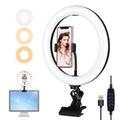 PULUZ PKT3126B LED Ring Light Kit 10.2" 26cm Videokonferencebelysning 3 dæmpbare farver 10 lysstyrkeniveauer til kamera Smartphone YouTube TikTok Selvportræt