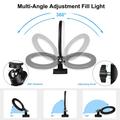 PULUZ PKT3126B LED Ring Light Kit 10.2" 26cm Videokonferencebelysning 3 dæmpbare farver 10 lysstyrkeniveauer til kamera Smartphone YouTube TikTok Selvportræt