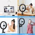 PULUZ PKT3126B LED Ring Light Kit 10.2" 26cm Videokonferencebelysning 3 dæmpbare farver 10 lysstyrkeniveauer til kamera Smartphone YouTube TikTok Selvportræt