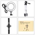 PULUZ Tripod Mount + Live Broadcast Dual Phone Bracket + 6.2" 16cm LED Ring Vlogging Video Light Kits