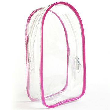 PVC-opbevaringstaske med nøglering til 17cm Labubu plys- og minifigurer - Hot Pink / Gennemsigtig