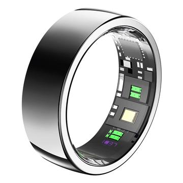 PX01 søvn- og sundhedssporing smart ring med opladningsbase - Størrelse: 9/18.9 - Sølv