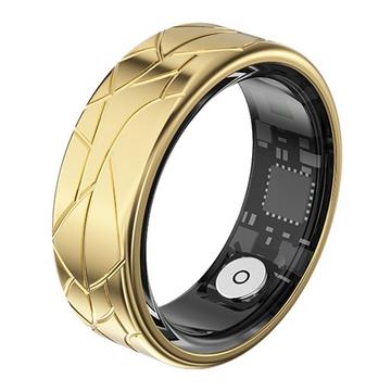PX02 Crack Design Multi-Function Smart Ring med fotokontrol - Størrelse: 20.7mm - Guld