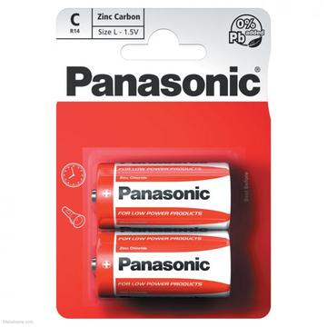 Panasonic R14/C Zink-kulstof-batteri - 2 stk. - 1.5V