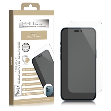 Panzer Silicate iPhone 14 Pro Hærdet Glas - Klar