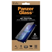iPhone 13 Pro Max PanzerGlass AntiBacterial Skærmbeskyttelse Hærdet Glas - 9H - Anti-Genskin - Case Friendly - Sort Kant