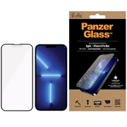 iPhone 13 Pro Max PanzerGlass AntiBacterial Skærmbeskyttelse Hærdet Glas - 9H - Anti-Genskin - Case Friendly - Sort Kant