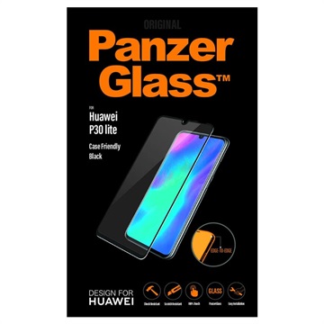 PanzerGlass Case Friendly Huawei P30 Lite Hærdet glas - Sort