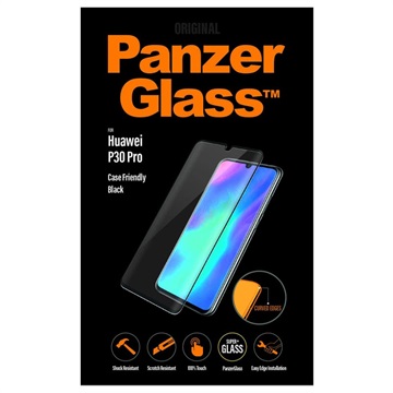 PanzerGlass Case Friendly Huawei P30 Pro Hærdet glas - Sort