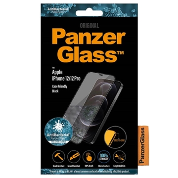 iPhone 12/12 Pro PanzerGlass Case Friendly Hærdet glas - Sort Kant
