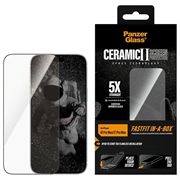 iPhone 17 Pro Max/18 Pro Max PanzerGlass Ceramic II Ultra-Wide Fit m. FastFit In-A-Box Skærmbeskyttelse Hærdet Glas - 9H - sort kant