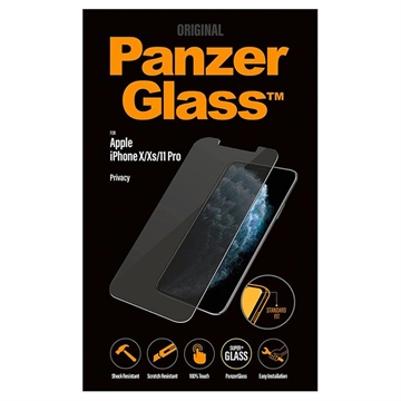iPhone 11 Pro/XS PanzerGlass Standard Fit Privacy Skærmbeskyttelse Hærdet Glas - 9H
