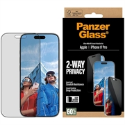 iPhone 17 Pro PanzerGlass Ultra-Wide Fit EasyAligner 2-Way Privacy Skærmbeskyttelse Hærdet Glas - 9H - Sort kant
