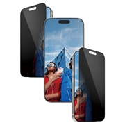 iPhone 17 Pro PanzerGlass Ultra-Wide Fit EasyAligner 2-Way Privacy Skærmbeskyttelse Hærdet Glas - 9H - Sort kant