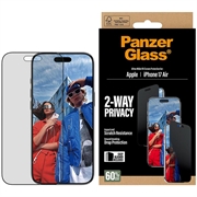 iPhone Air PanzerGlass Ultra-Wide Fit EasyAligner 2-Way Privacy Skærmbeskyttelse Hærdet Glas - 9H - Sort kant