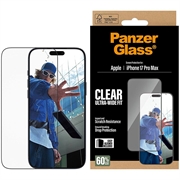 iPhone 17 Pro Max PanzerGlass Ultra-Wide Fit EasyAligner Skærmbeskyttelse Hærdet Glas - Sort kant